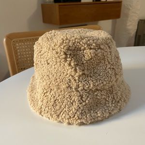 Ruslan Baginskiy Monogram Faux Fur Bucket Hat